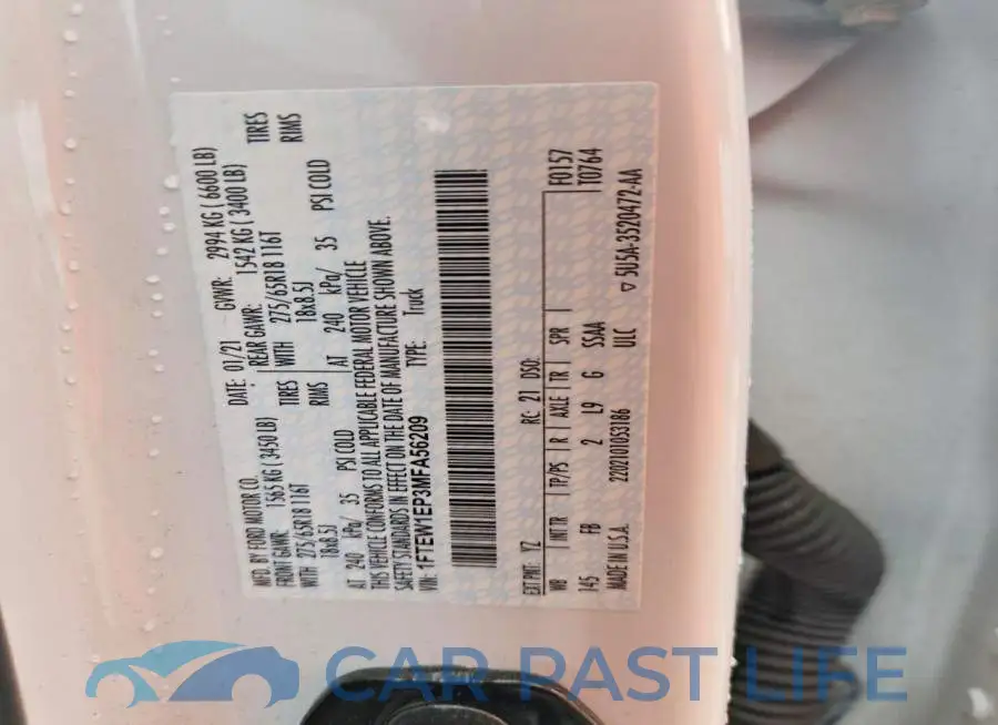 1FTEW1EP3MFA56209# 12