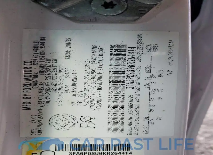 3FA6P0SU9KR264414# 12