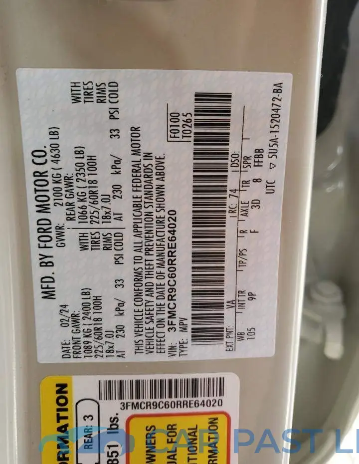 3FMCR9C60RRE64020# 14