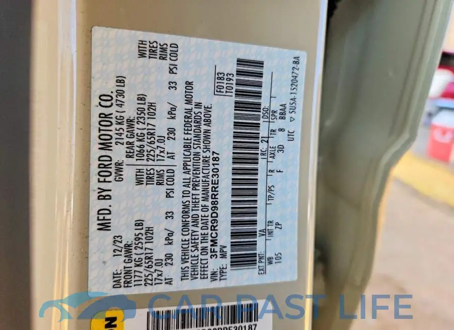 3FMCR9D98RRE30187# 13