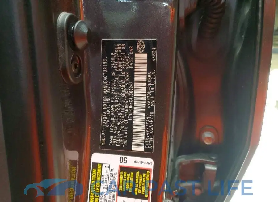 4T1B31HKXJU500247# 12