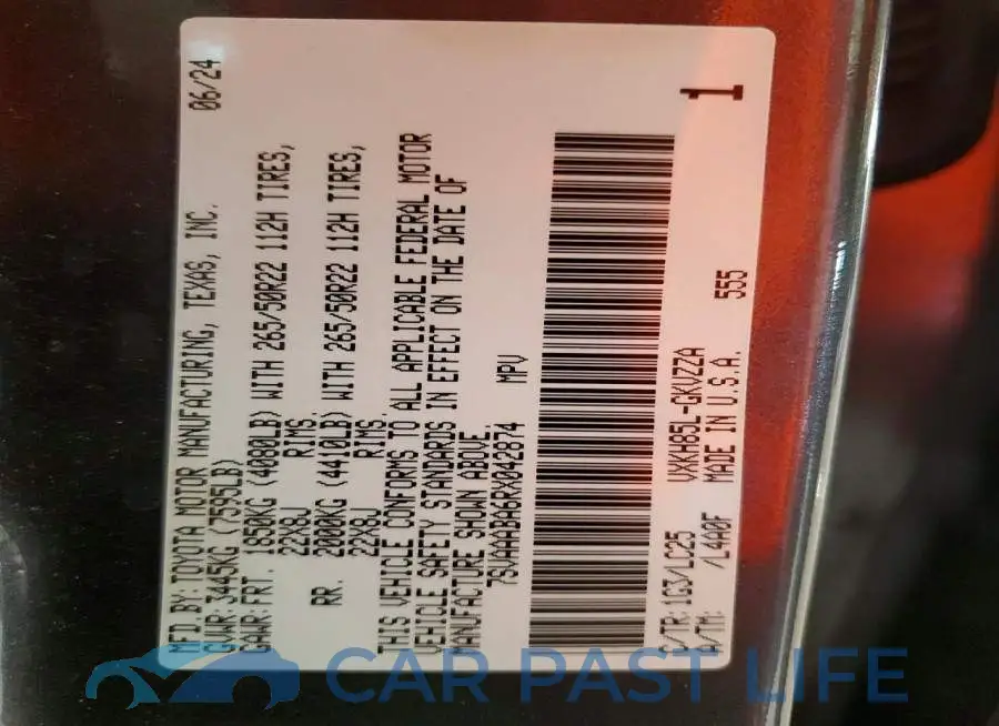 7SVAAABA6RX042874# 13