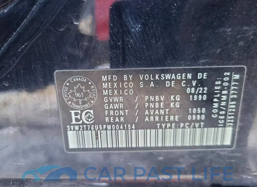 3VW2T7BU5PM004154# 12
