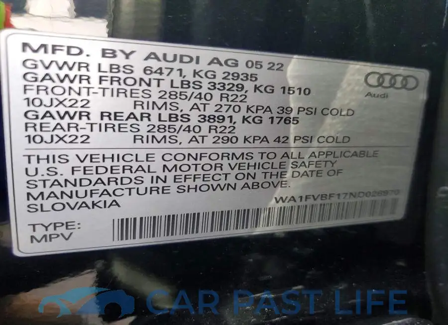 WA1FVBF17ND026970# 13