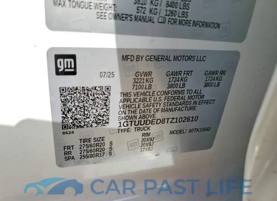 1GTUUDED8TZ102610# 12