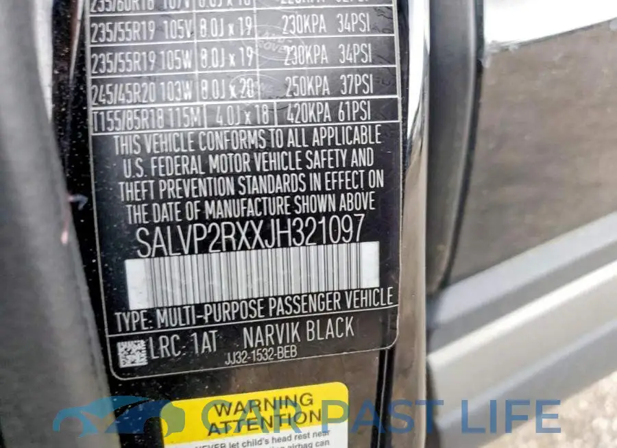 SALVP2RXXJH321097# 12