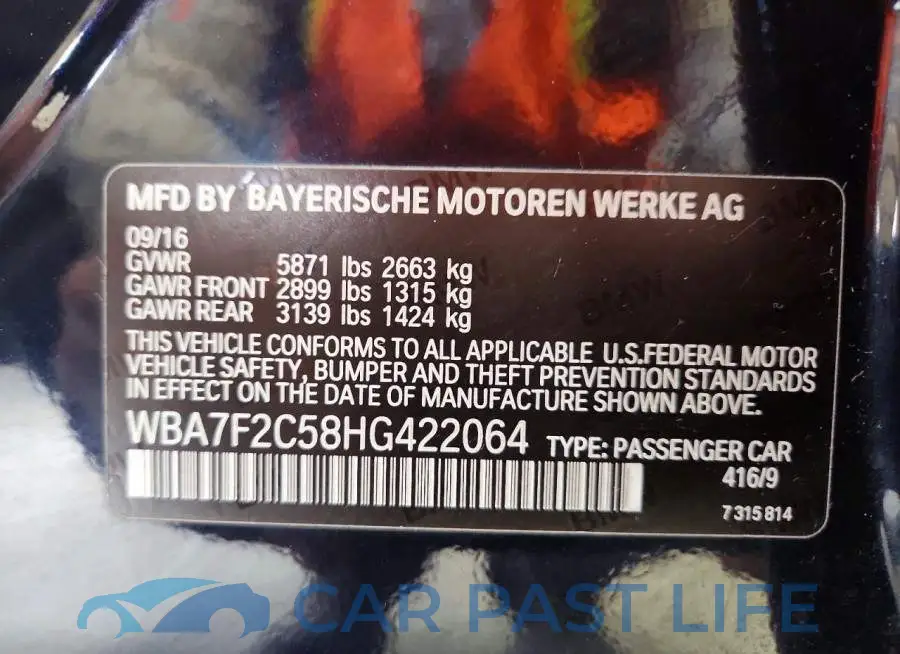 WBA7F2C58HG422064# 12