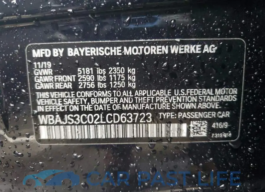 WBAJS3C02LCD63723# 12