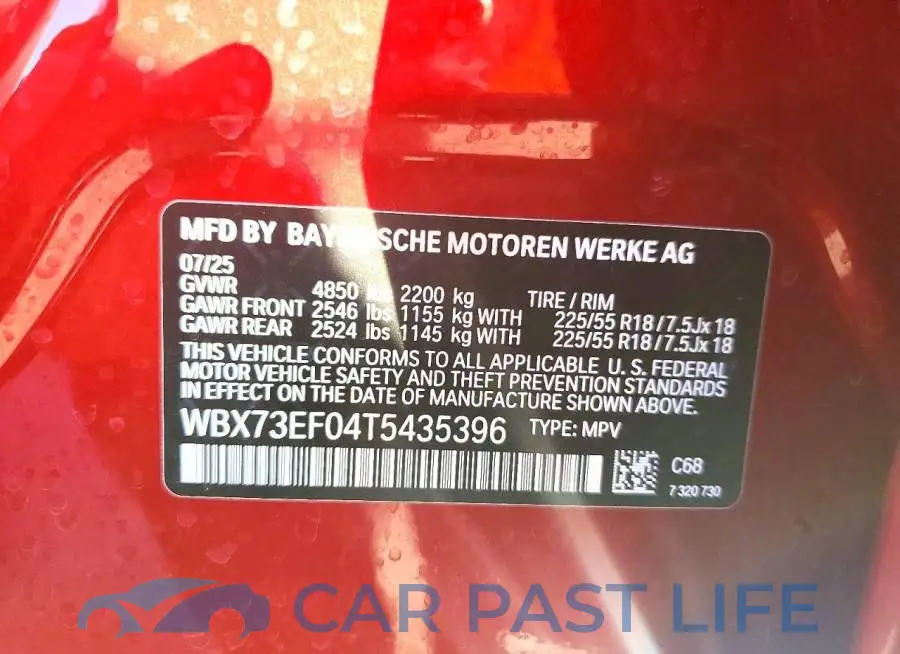 WBX73EF04T5435396# 13