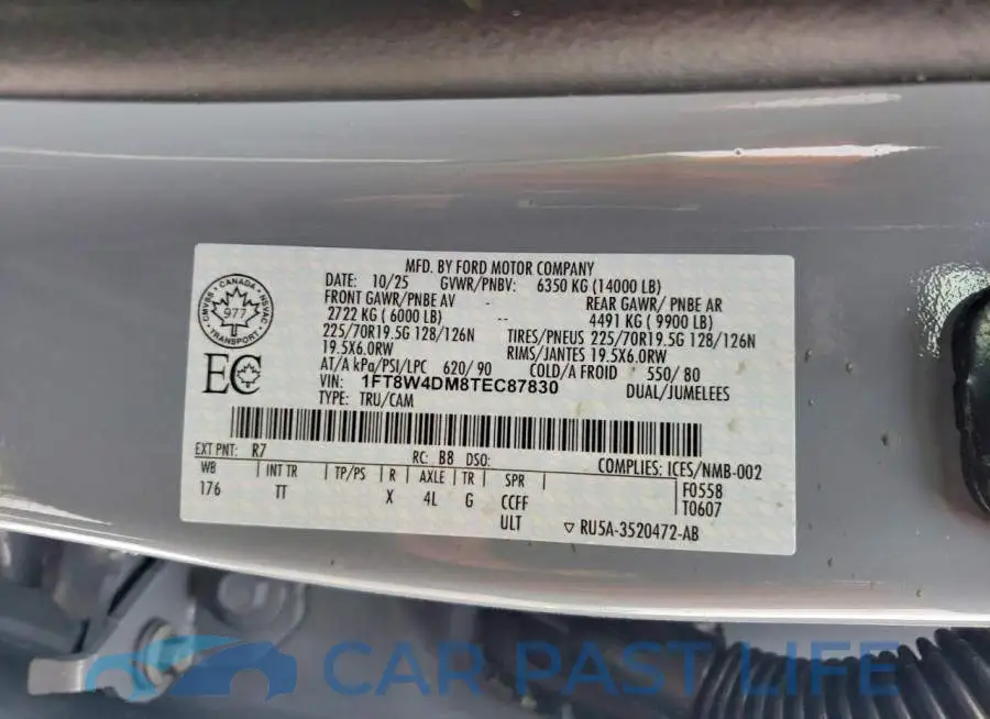 1FT8W4DM8TEC87830# 12