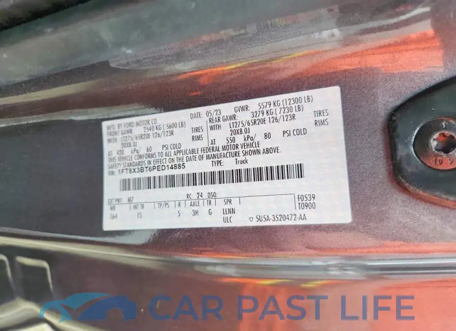 1FT8X3BT6PED14885# 13