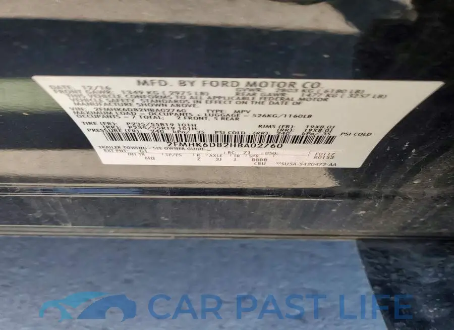 2FMHK6D82HBA02760# 13