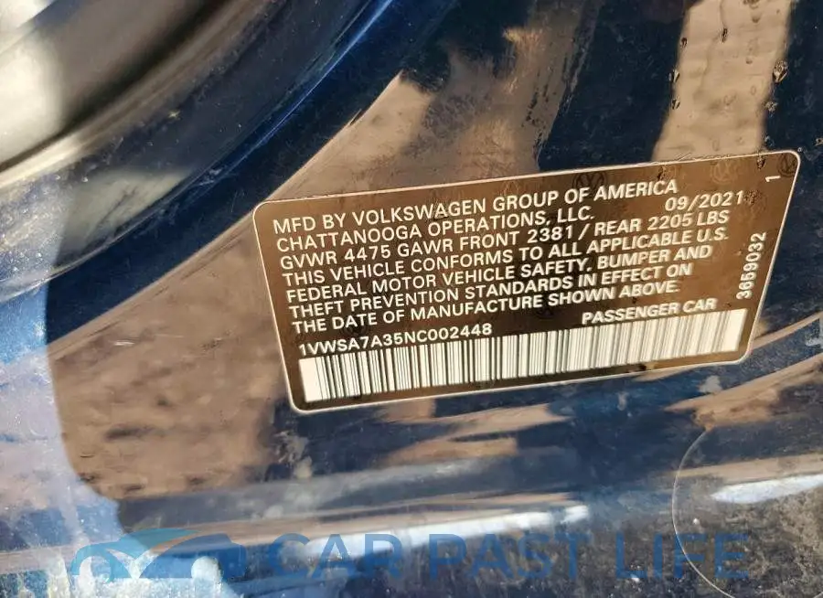 1VWSA7A35NC002448# 12