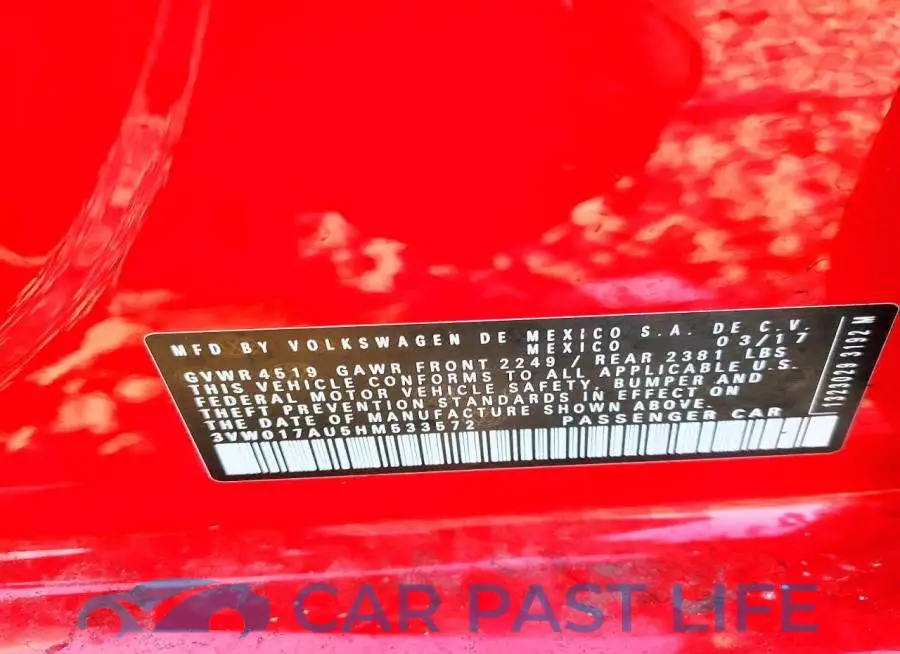 3VW017AU5HM533572# 12