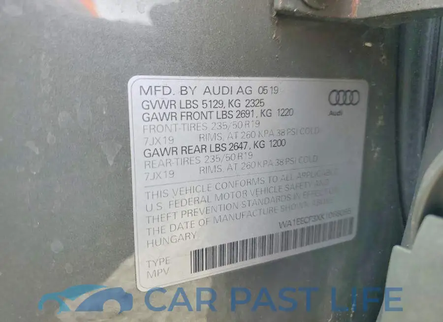 WA1EECF3XK1068095# 13