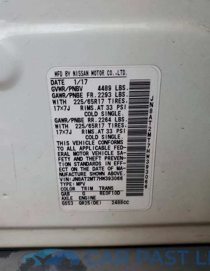 JN8AT2MT7HW393066# 14