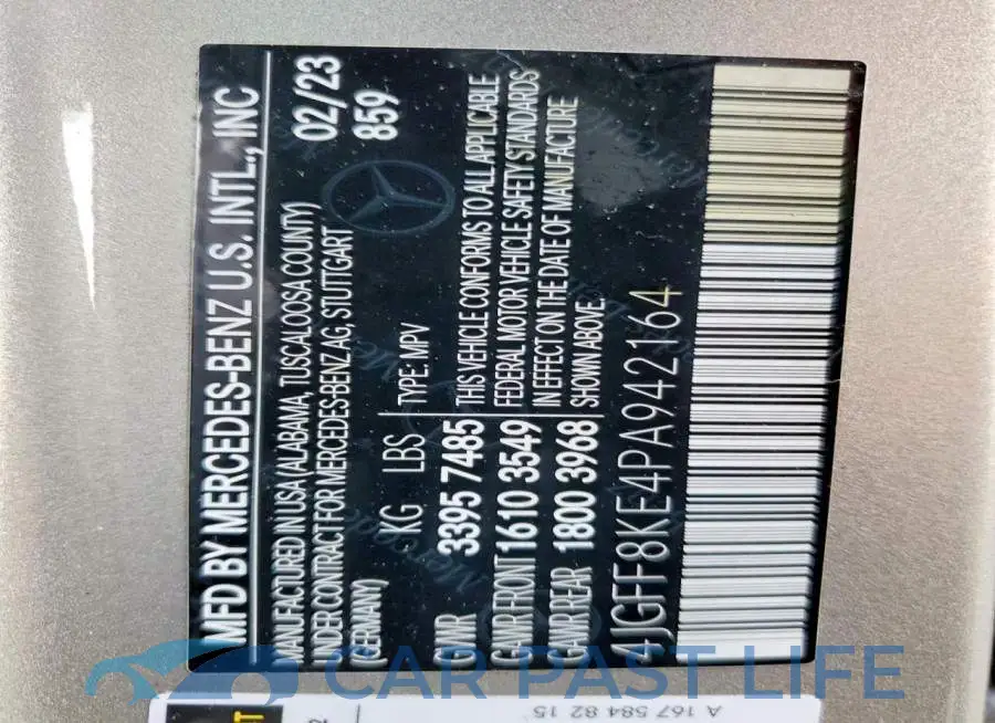 4JGFF8KE4PA942164# 14