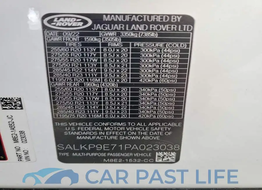 SALKP9E71PA023038# 14