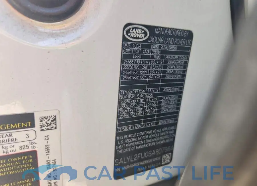 SALYL2FU0SA807964# 13