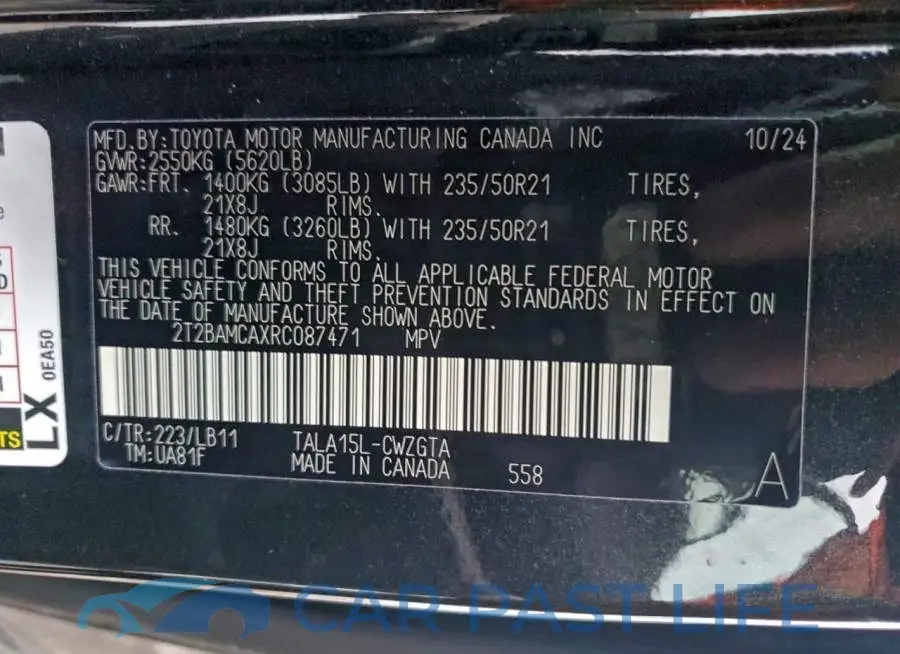 2T2BAMCAXRC087471# 12