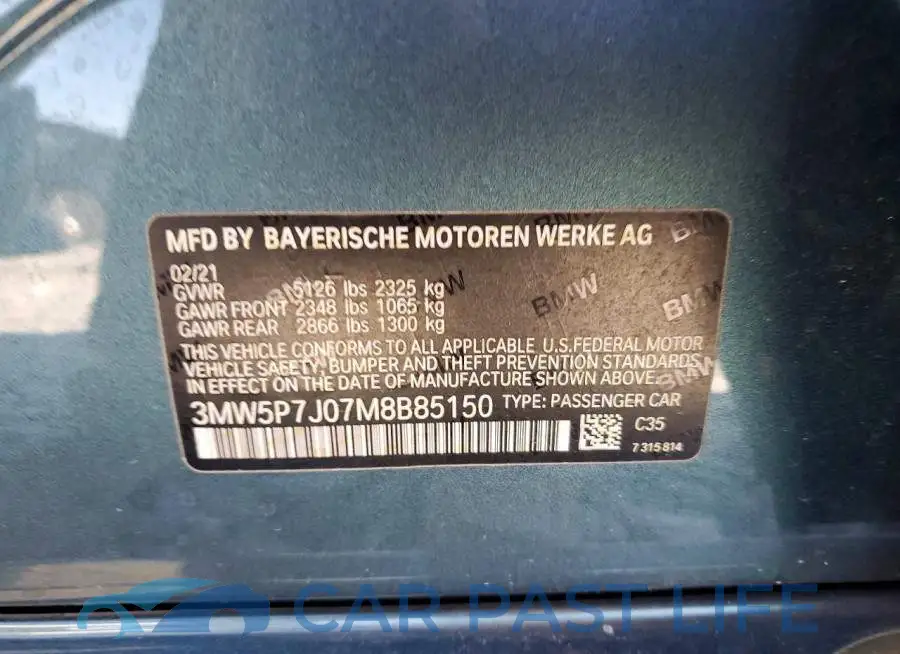 3MW5P7J07M8B85150# 12