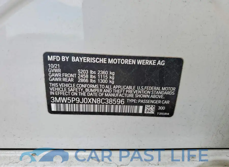 3MW5P9J0XN8C38596# 12