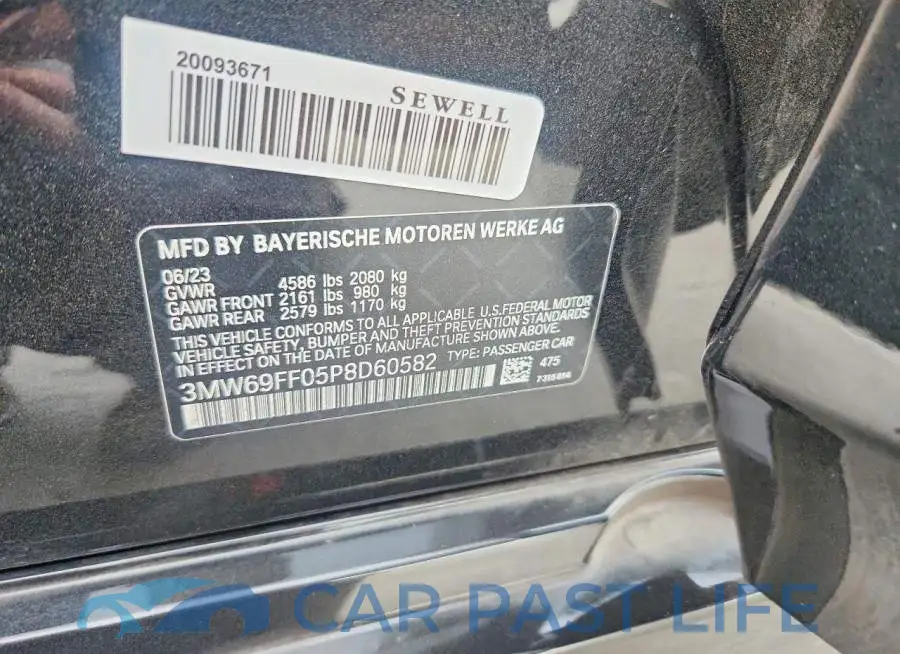 3MW69FF05P8D60582# 12