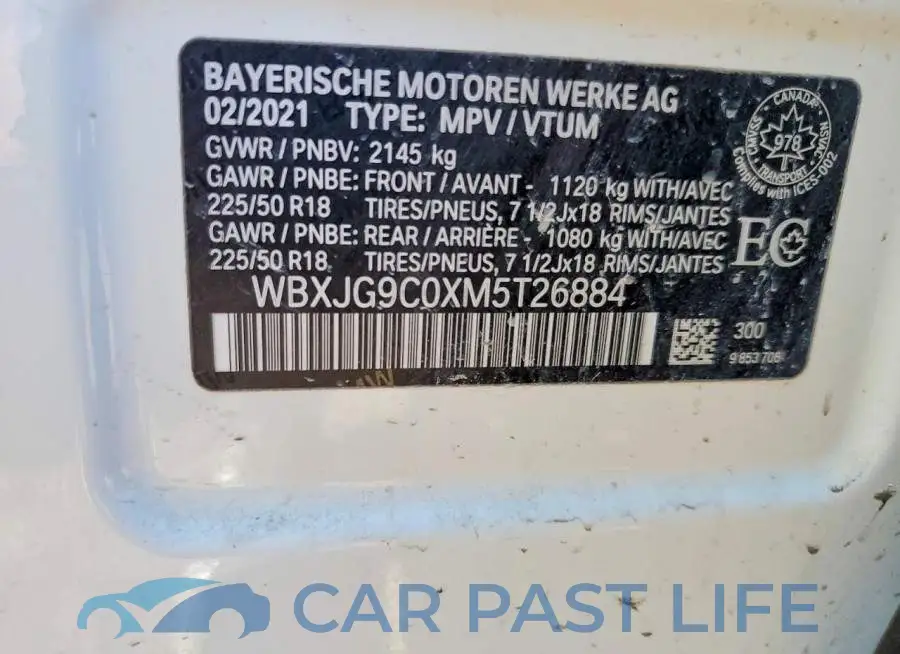 WBXJG9C0XM5T26884# 13
