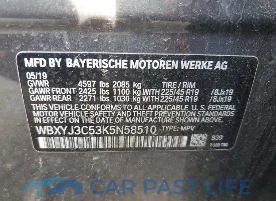WBXYJ3C53K5N58510# 12