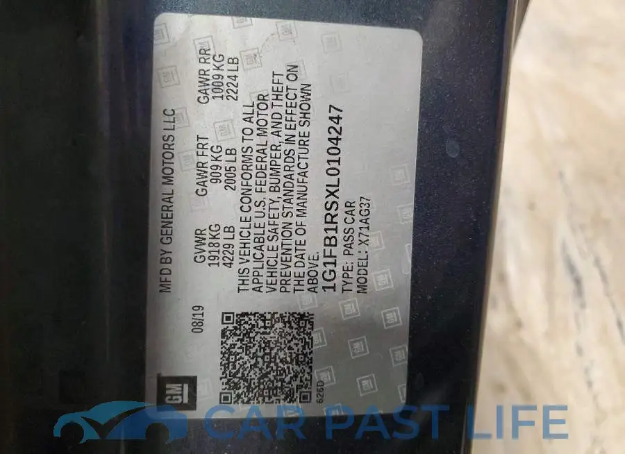 1G1FB1RSXL0104247# 13
