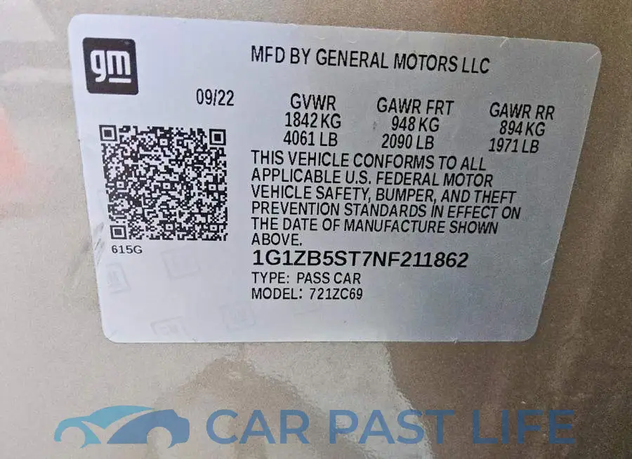 1G1ZB5ST7NF211862# 12