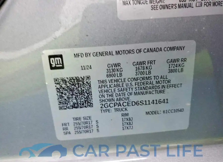 2GCPACED6S1141641# 12