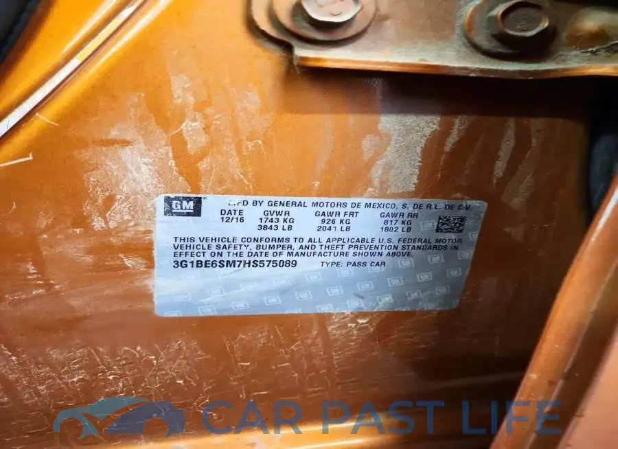 3G1BE6SM7HS575089# 12