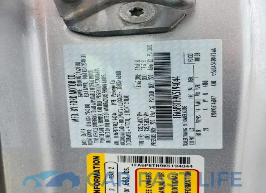 1FA6P8TH9K5194044# 12