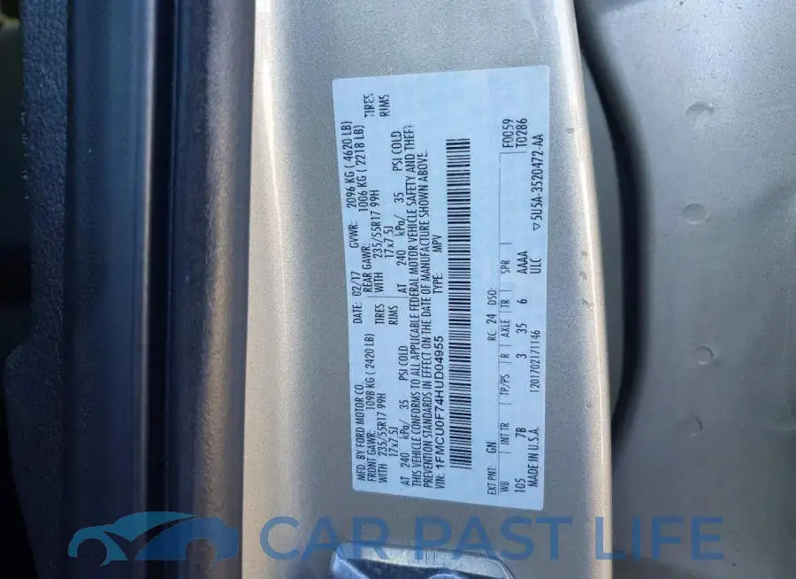 1FMCU0F74HUD04955# 14