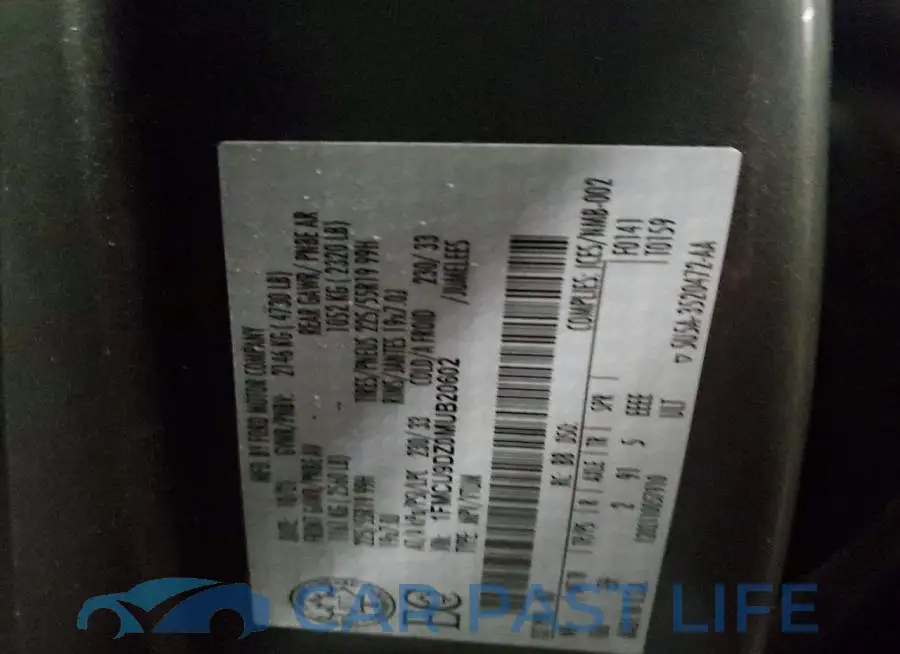 1FMCU9DZ0MUB20602# 13