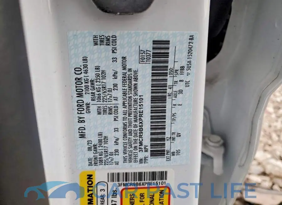3FMCR9B6XPRE15101# 12