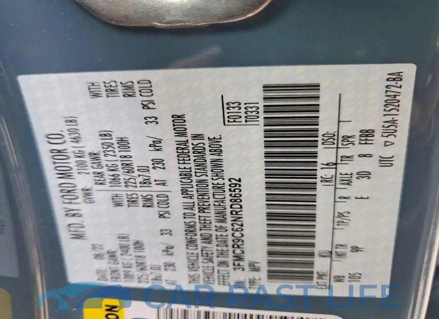 3FMCR9C62NRD86592# 13