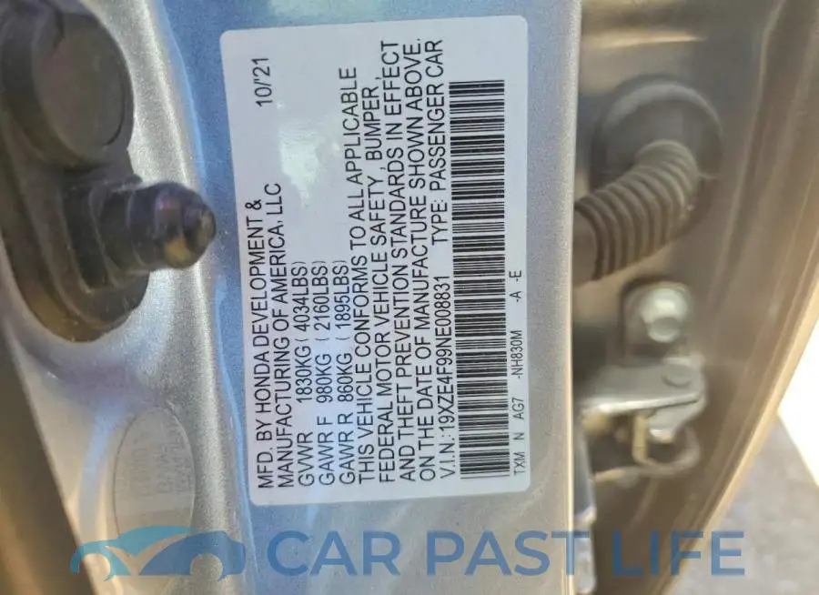 19XZE4F99NE008831# 12