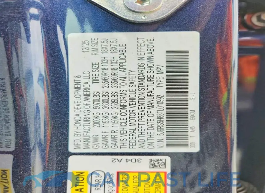 5J6RS5H88TL010992# 13