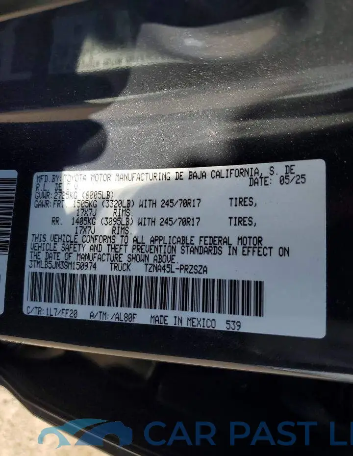 3TMLB5JN3SM150974# 12