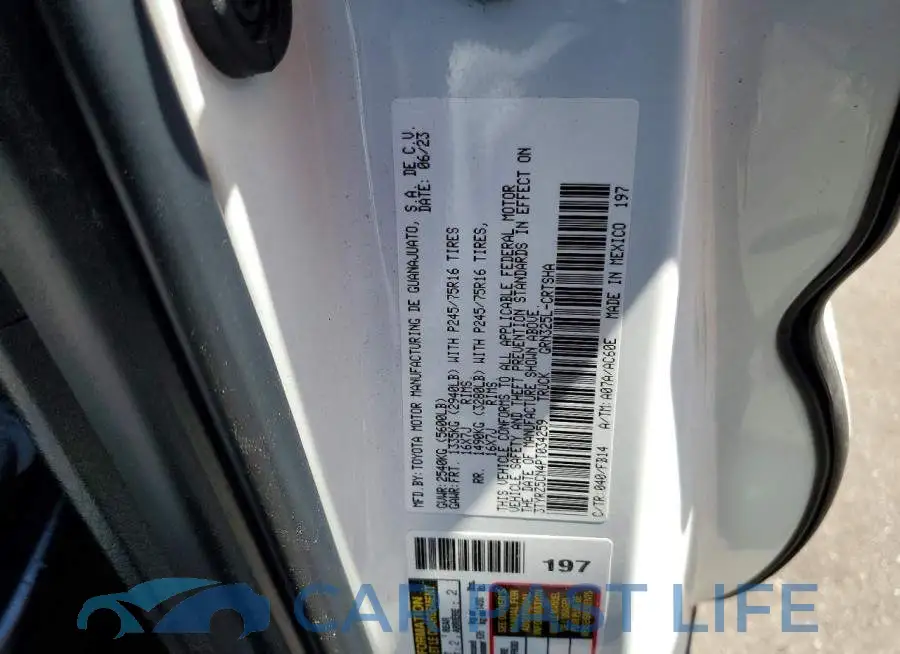 3TYRZ5CN4PT034259# 12