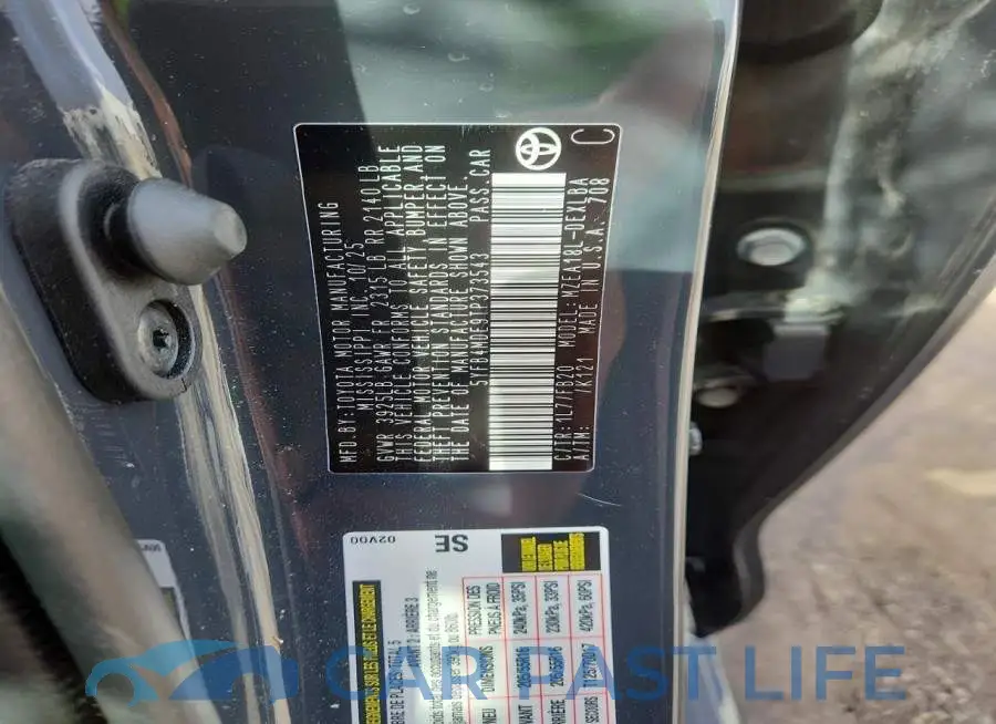 5YFB4MDE9TP373543# 12