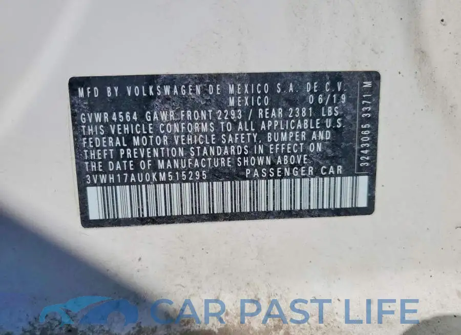 3VWH17AU0KM515295# 12
