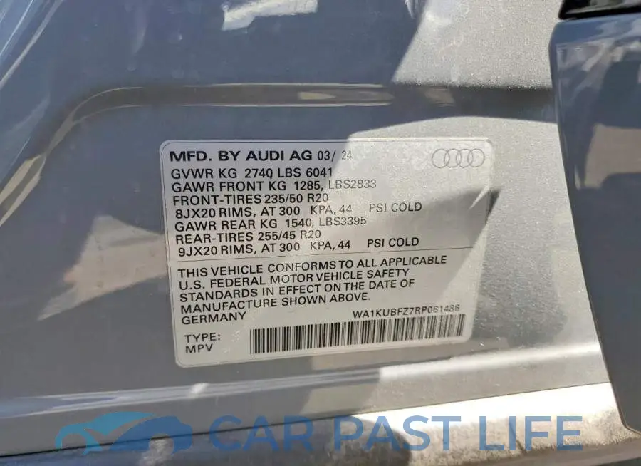 WA1KUBFZ7RP061486# 14