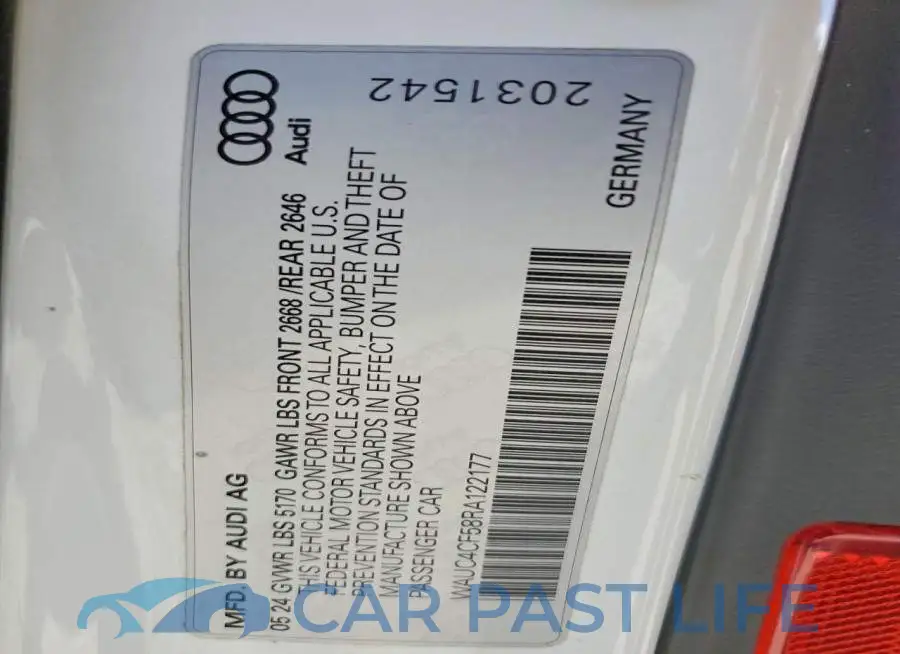 WAUC4CF58RA122177# 12