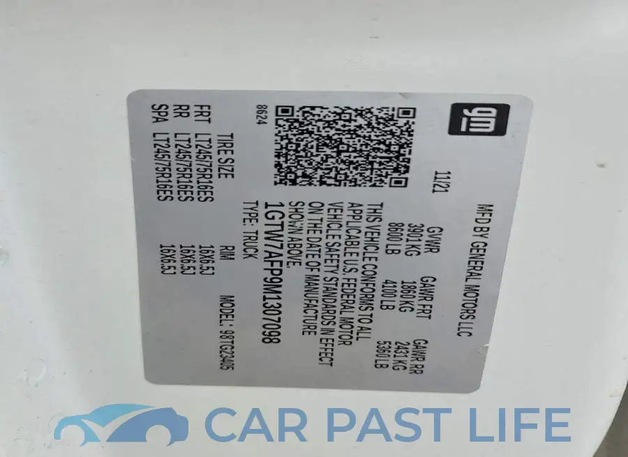 1GTW7AFP9M1307098# 14