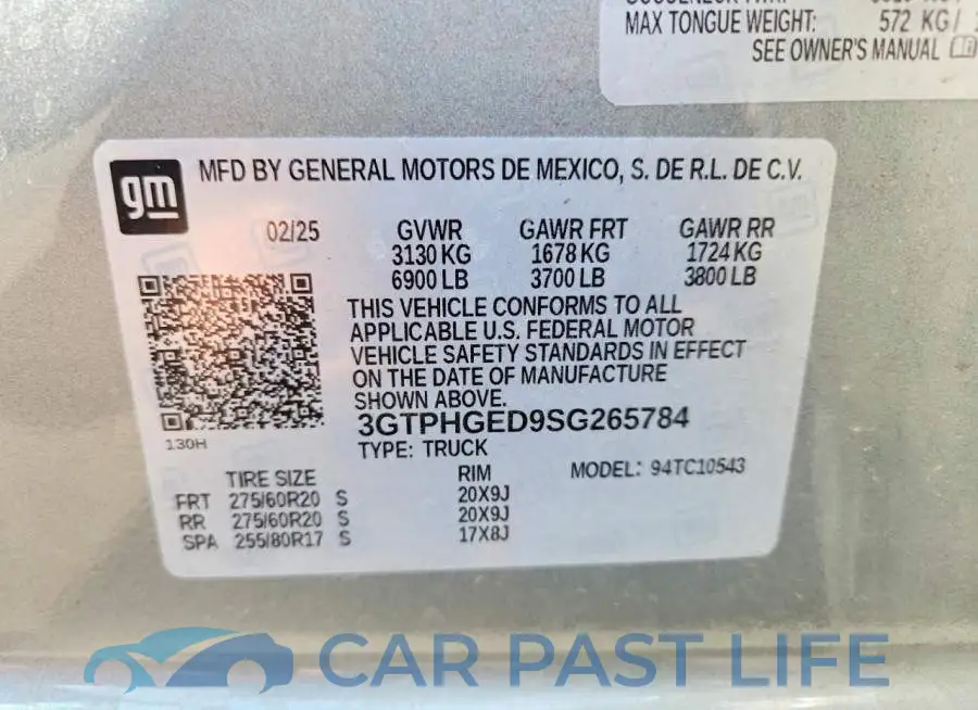 3GTPHGED9SG265784# 13