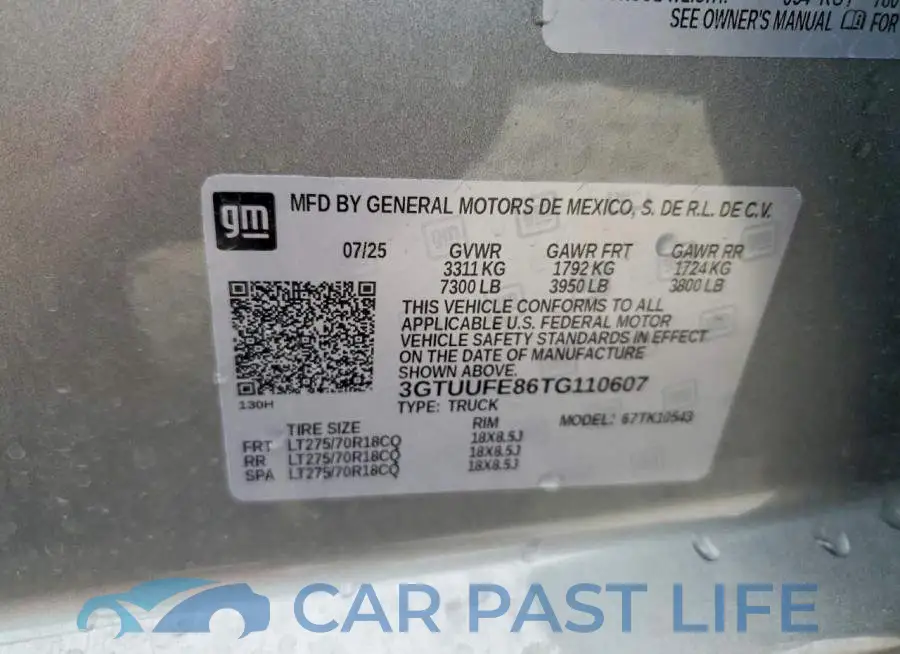 3GTUUFE86TG110607# 12