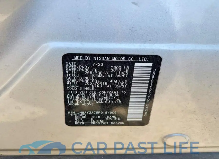 JN8AY2AC5P9184606# 14